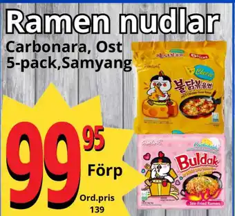 Supergrossen Ramen nudlar erbjuda