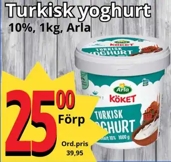 Supergrossen Turkisk yoghurt erbjuda