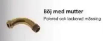 Rinkaby Rör Böj med mutter erbjuda