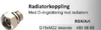 Rinkaby Rör Radiatorkoppling erbjuda