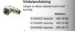 Rinkaby Rör Vinkelanslutning erbjuda