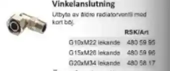 Rinkaby Rör Vinkelanslutning erbjuda