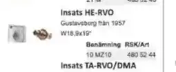 Rinkaby Rör Insats HE-RVO erbjuda