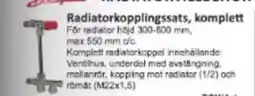 Rinkaby Rör Radiatorkopplingssats, komplett erbjuda