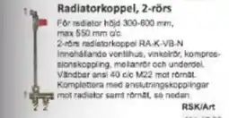 Radiatorkoppel, 2-rörs