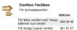 Rinkaby Rör Danfoss Packbox erbjuda