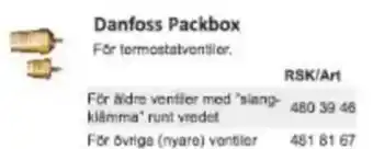 Rinkaby Rör Danfoss Packbox erbjuda