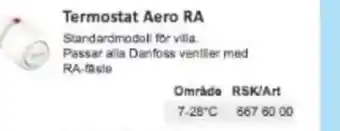 Rinkaby Rör Termostat Aero RA erbjuda