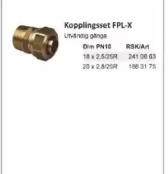 Rinkaby Rör Kopplingsset FPL-X erbjuda