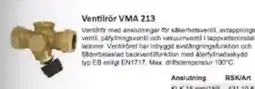 Rinkaby Rör Ventilrör VMA 213 erbjuda