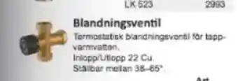 Rinkaby Rör Blandningsventil erbjuda