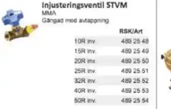 Rinkaby Rör Injusteringsventil STVM erbjuda