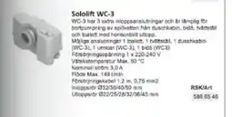 Rinkaby Rör Sololift WC-3 erbjuda