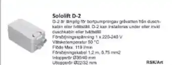 Rinkaby Rör Sololift D-2 erbjuda