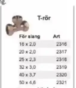 Rinkaby Rör T-rör erbjuda