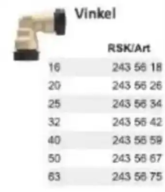 Rinkaby Rör Vinkel erbjuda