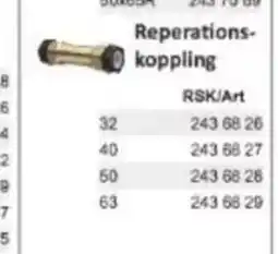 Rinkaby Rör Reperations- koppling erbjuda