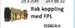 Rinkaby Rör Rak koppling med FPL erbjuda