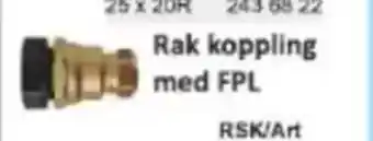 Rinkaby Rör Rak koppling med FPL erbjuda