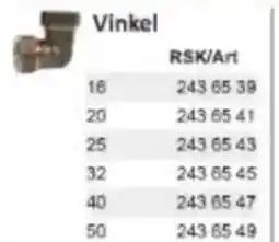 Rinkaby Rör Vinkel erbjuda