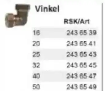 Rinkaby Rör Vinkel erbjuda