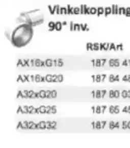 Rinkaby Rör Vinkelkoppling erbjuda