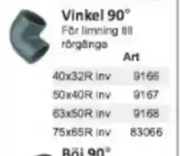 Rinkaby Rör Vinkel 90° erbjuda