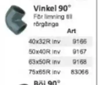 Rinkaby Rör Vinkel 90° erbjuda