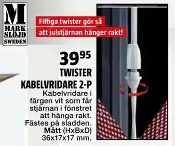 Twister Kabelvridare 2-P 36x17x17 mm