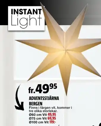 Adventsstjärna Bergen Ø60 cm