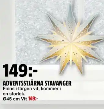 Adventsstjärna Stavanger 45 cm