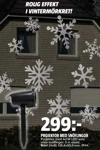 Projektor Med Snöflingor 128,6x95,5 mm