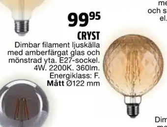 Bauhaus Voltolux Cryst Ø122 mm erbjuda