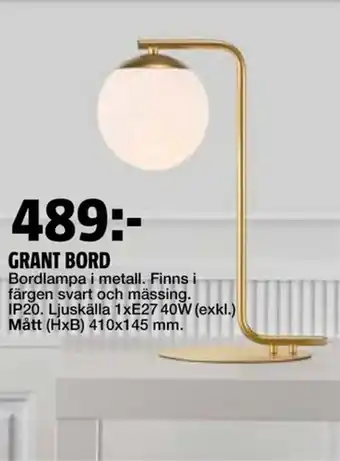 Bauhaus Nordlux Grant Bord erbjuda