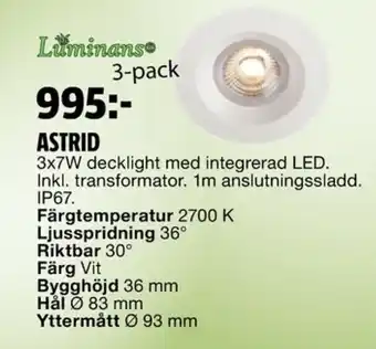 Luminans Astrid 3-pack