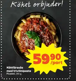 Stora Coop Köttfärssås med trivilinipasta erbjuda