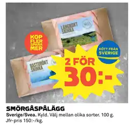 Coop SMÖRGÅSPÅLÄGG erbjuda