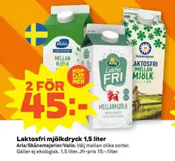 Stora Coop Laktosfri mjölkdryck 1,5 liter erbjuda