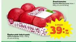 Stora Coop Äpplen pink lady 6-pack erbjuda