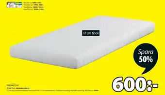 JYSK Dreamzone Plus F55-Skummadrass 80x200cm erbjuda