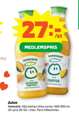 Stora Coop Juice erbjuda