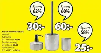 JYSK Kisa Badrumsserie Tvålpump Ø11 x H13 cm erbjuda