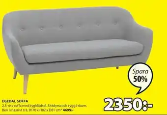 JYSK Egedal Soffa B170 x H82 x D81 cm erbjuda