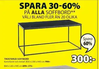 JYSK Trosterud Soffbord B60 x L60 x H45 cm erbjuda