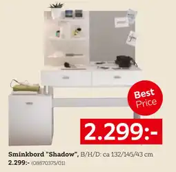 XXXLutz Sminkbord Shadow erbjuda