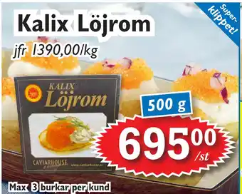 T-jarlen Kalix Löjrom erbjuda