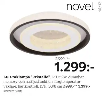 XXXLutz LED-taklampa Cristallo erbjuda