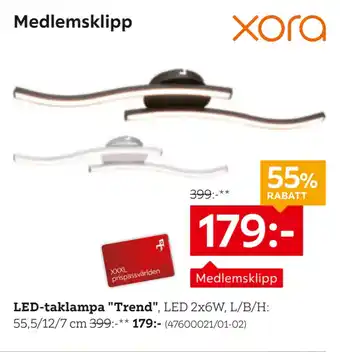 XXXLutz LED-taklampa Trend erbjuda