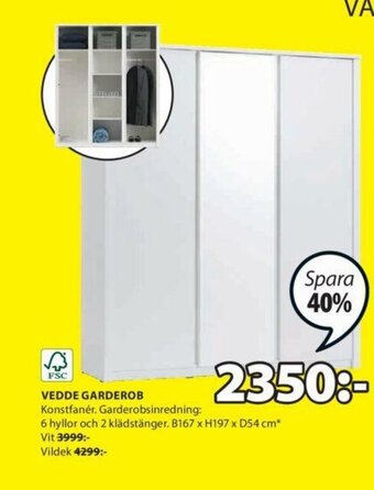 JYSK Vedde Garderob erbjuda