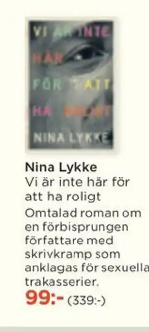 Akademibokhandeln Nina Lykke erbjuda